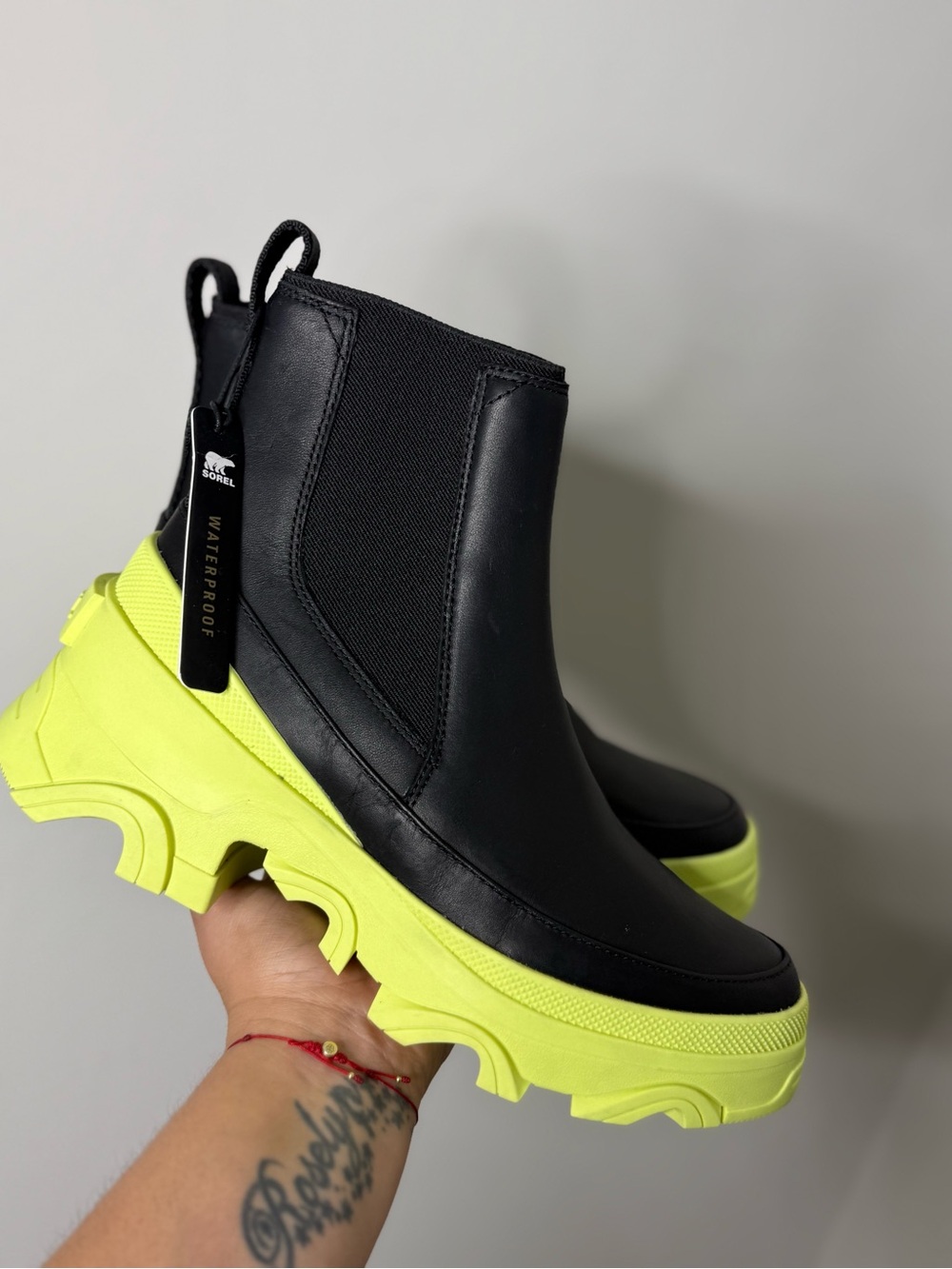 Sorel Brex Waterproof Chelsea Boot in Black/Tippet NWT 7
